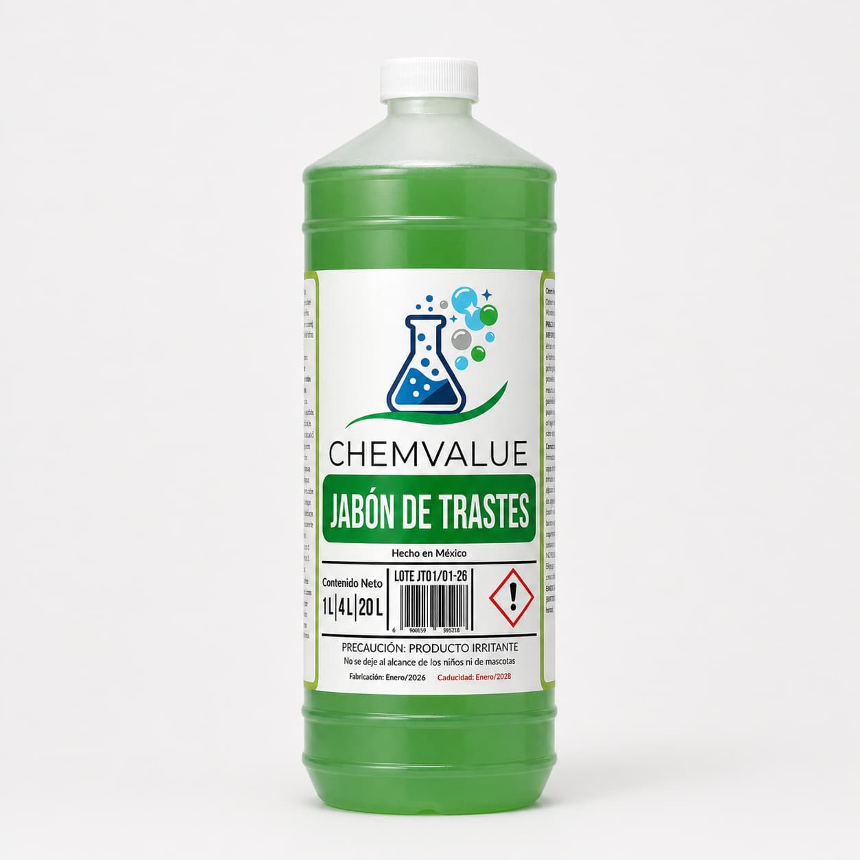 JABÓN DE TRASTES CHEMVALUE 1 LITRO